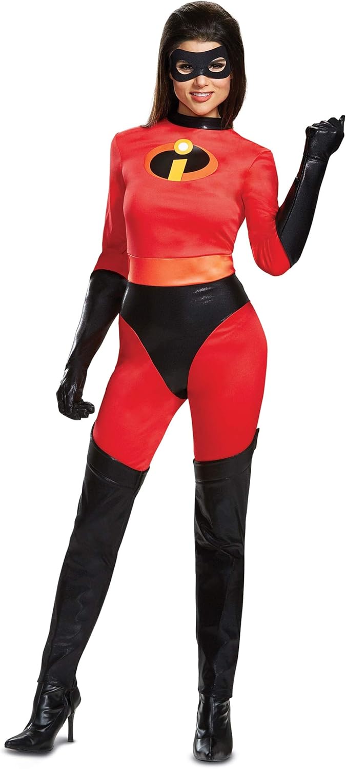 Disguise Women's Mrs. Incredible Skirted Deluxe Adult Costume: Clothing