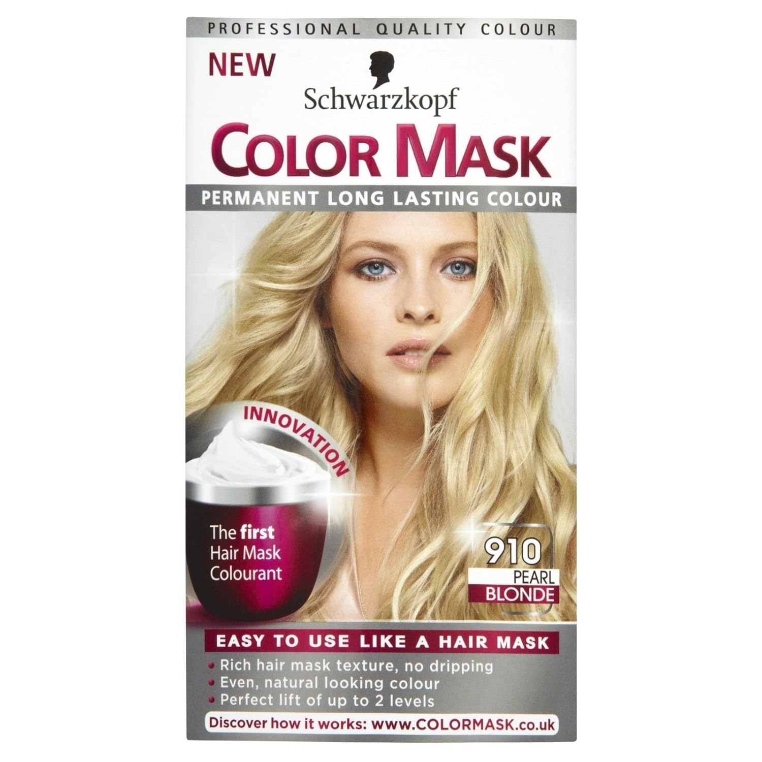 3 X Schwarzkopf Color Mask Permanent Long Lasting Colour 910 Pearl