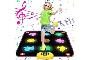 ANNKIE Dance Mat Toys for 3-8 Year Old for Kids, Upgraded Electronic Dance Pad with Light Up,Music Dance Game Mat with 5 Game Modes, 3 Challenge Levels,Birthday Xmas Gifts for 3 4 5 6 7 8+ Year Old Girls