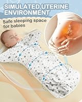 MOXTOYU Baby Swaddle Blanket 100% Cotton 0.5 Tog 66x30 White view 3