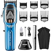 KEMEI Professional Hair Clippers for Men Cord/Cordless Hair Cutting Kits, Hair & Beard Trimmer, Adjustable Barber Clippers with USB Rechargeable, KM-1763