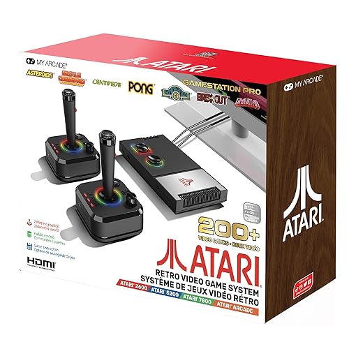 My Arcade Atari Game Station Pro: Retro Video Game Console with 200+ Games, Wireless Joysticks, RGB LED Lights, Atari 2600/5200/7800 and More deal