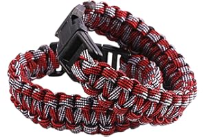 Nasogod Survival Paracord Bracelet Outdoor Wraps Emergency 350 Parachute Bracelet 9inch Pack of 2