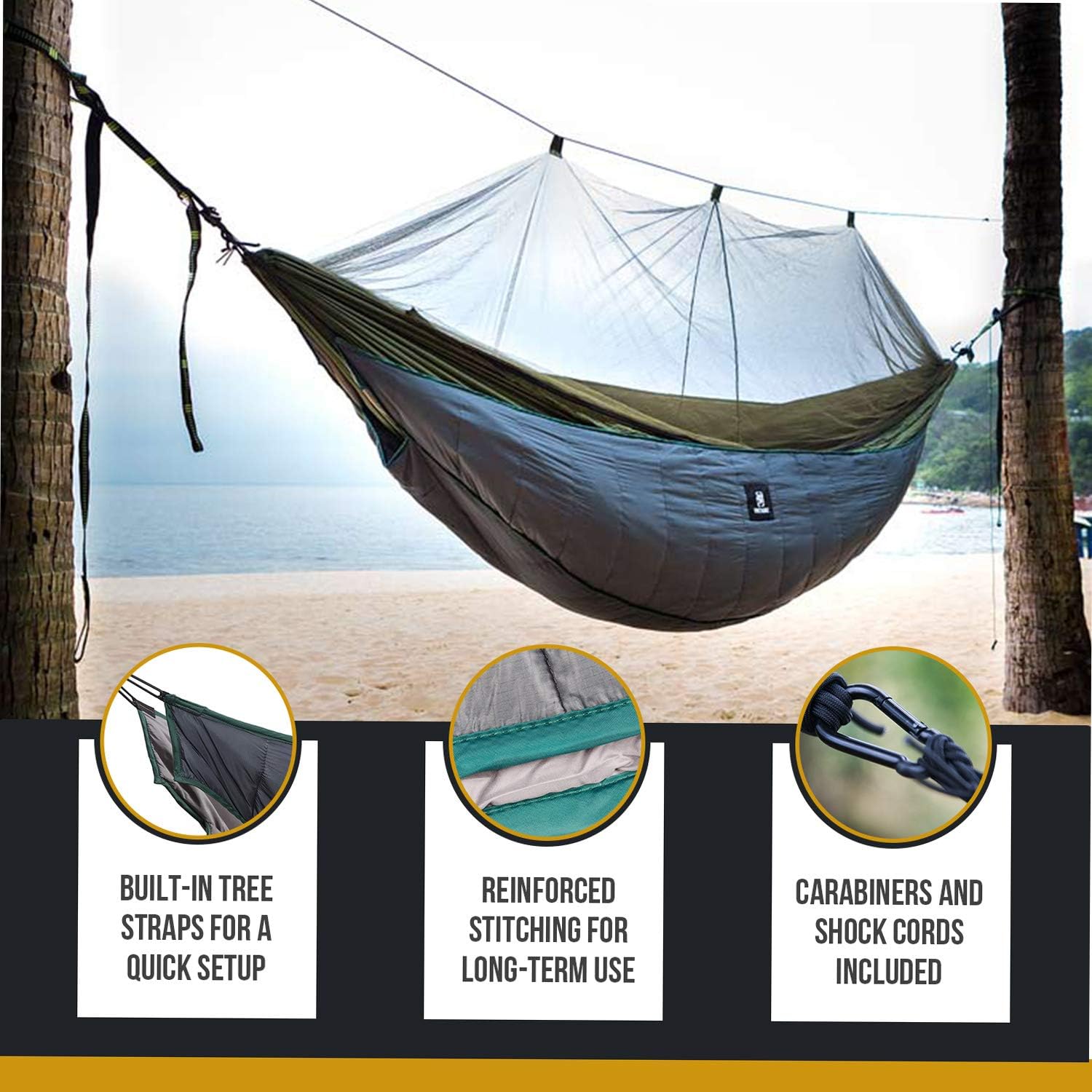 Shield Cradle Double Hammock Underquilt, 3 Seasons, Essential