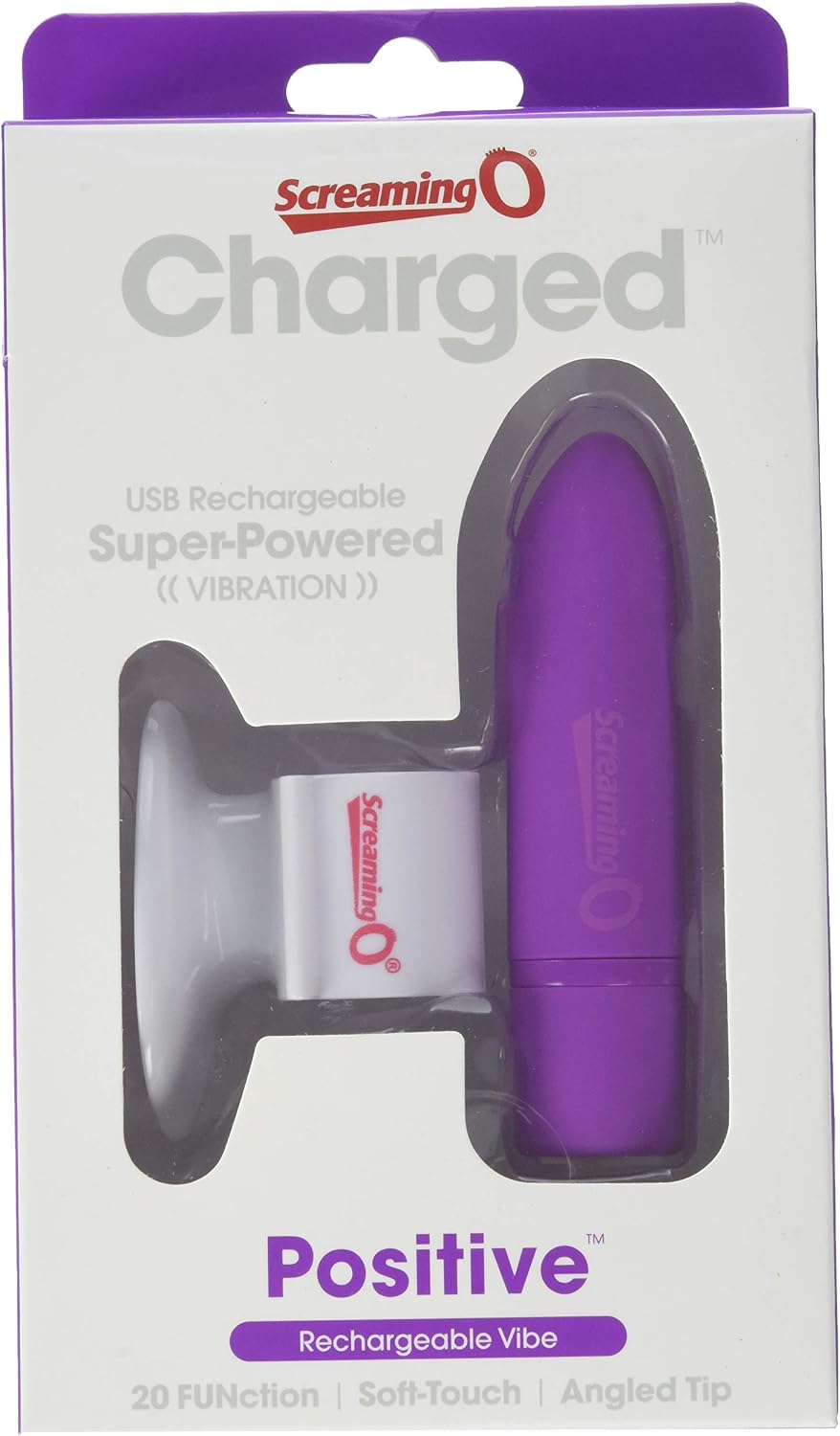 Screaming O Charged Positive Rechargeable Vibrator, Purple/Grape - Image 3