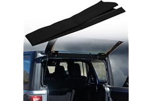 P POLERDEN Rear Window Trench Hood((Upgrade 3M Tape) for Jeep Wrangler JL 2018-2024, JK 2011-2017 Rear Window Deflector Rain Gutte for Jeep Wrangler Accessories Hard-Top Vehicles