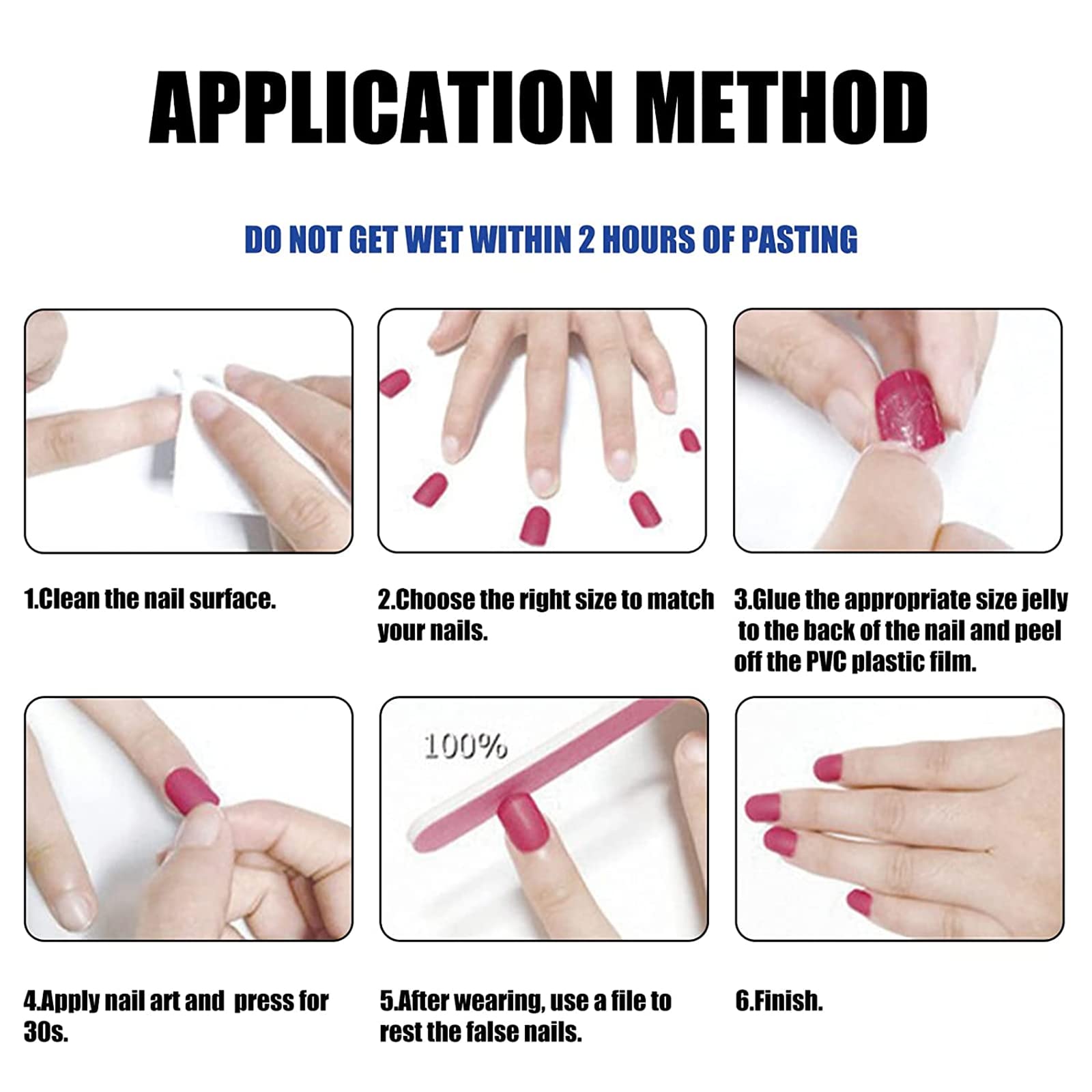 VOTACOS Press on Nails Long Stiletto Nude Fake Nails False Nails with Pure Transparent Glossy Stick on Nails for Women - Image 6