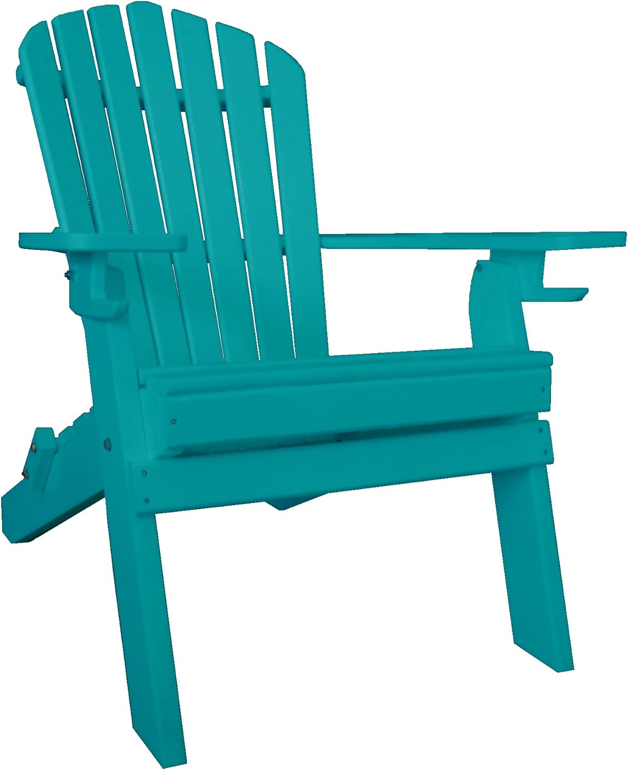 poly lumber furniture on Amish Made Usa New Deluxe 7 Slat Aruba Blue Poly Lumber Wood Folding Adirondack Chair With Ottoman Patio Furniture Accessories Chairs