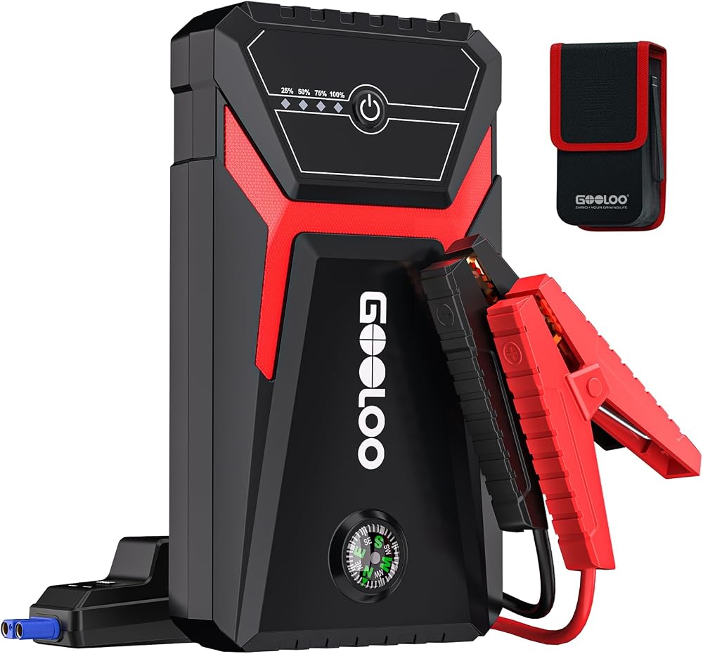 GoooLOO GE1500 Jump Starter 1500A 12V Car Battery Booster 6L Gas 4L Diesel
