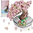 EasyAgo Mini Bricks Cherry Blossom Tree Building Set - Sakura Bonsai DIY Toy, Birthday Gift for Kids 6+ Years Old