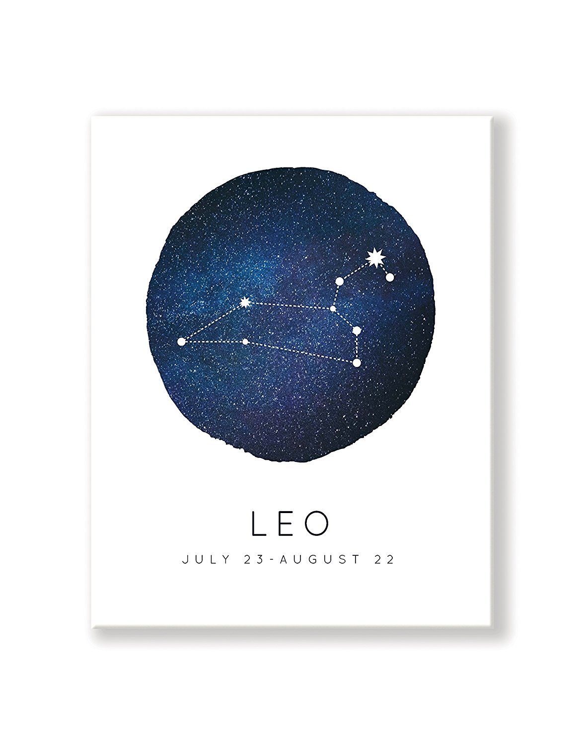 Kindred Sol Leo Zodiac Constellation Art 14" x 11" - Minimalist & Dreamy Astrology Print - Perfect Horoscope Print for Nursery Decor, Bedrooms, Playrooms, Classrooms, and Gifts