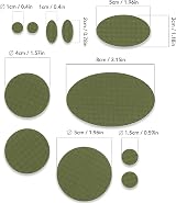 aZengear Self-Adhesive Repair Patches 11 Shapes Olive Nylon Polyester Waterproof view 3