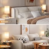 Aooshine Bedside Lamps Set of 2 with USB-C and USB-A Ports, 3-Way Dimmable view 7