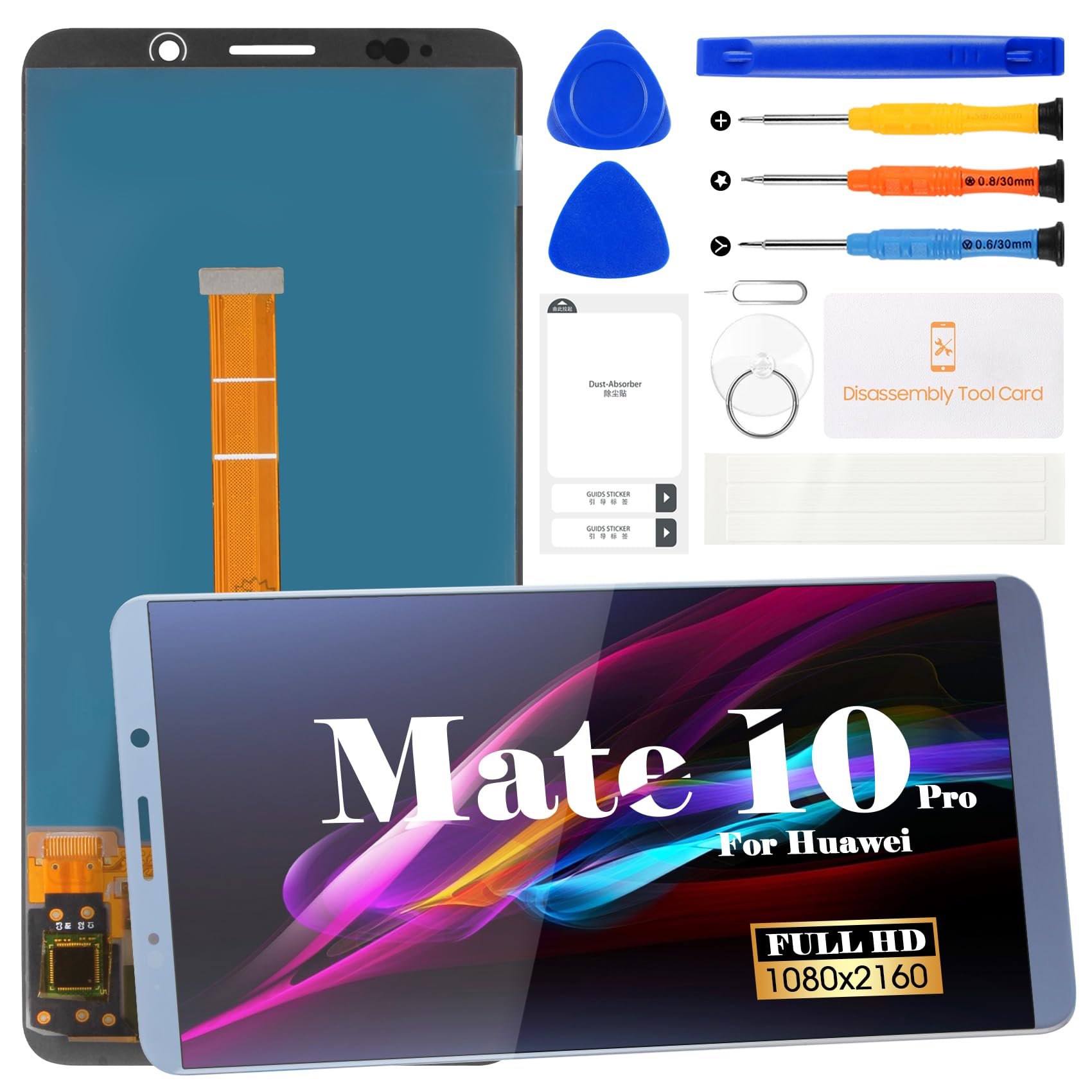 For Huawei Mate 10 Pro Screen Replacement Touch Digitizer BLA-L09 BLA-L29 LCD Display Full Assembly Glass (Blue No Frame)