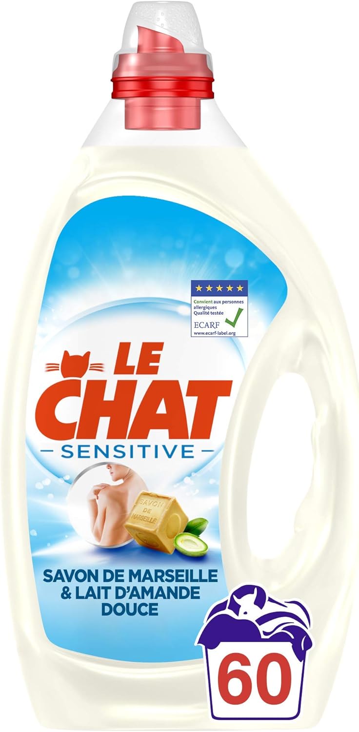 Le Chat Sensitive Lessive Liquide Hypoallergenique Marseille Lait D Amande Douce 60 Lavages 3l Amazon Es Salud Y Cuidado Personal