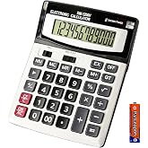 YEBMoo 12 Digit Desktop Calculator with Large LCD Display and Sensitive Button, Dual Solar Power and Battery, Standard Function for Office (YE1200v)