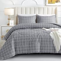 Grid Comforter Set Queen Size 