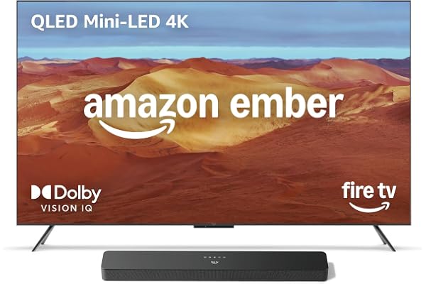 Amazon Ember 75" Mini-LED Series with Fire TV Soundbar Plus