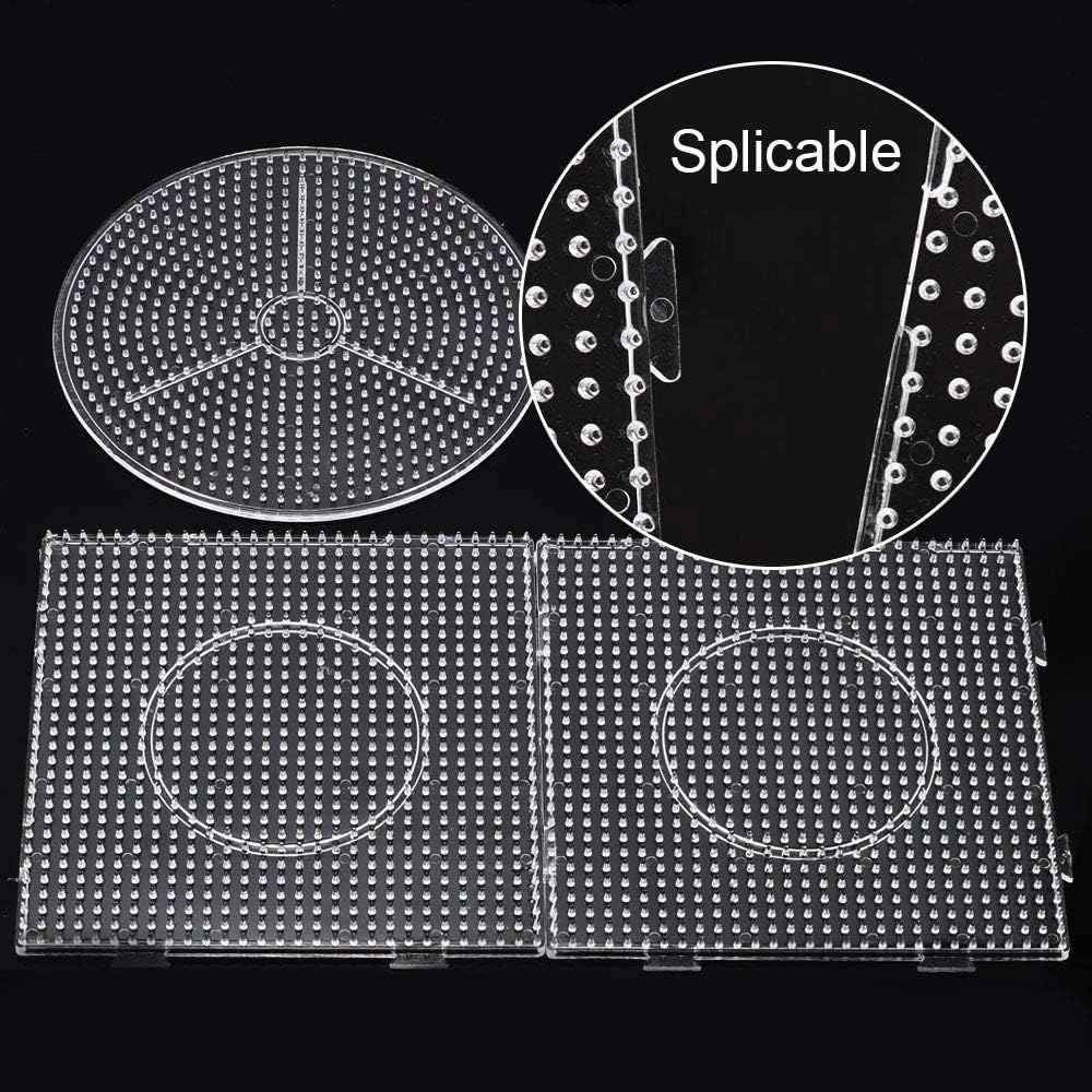 Perler Beads Boards Clear Plastic 5Mm Large Round Fuse Beads