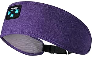 Voerou Sleep Headphones Sleeping Headphones, Wireless Bluetooth Sports Headband Earbuds Sleep Mask, Tech Gadget for Men Women