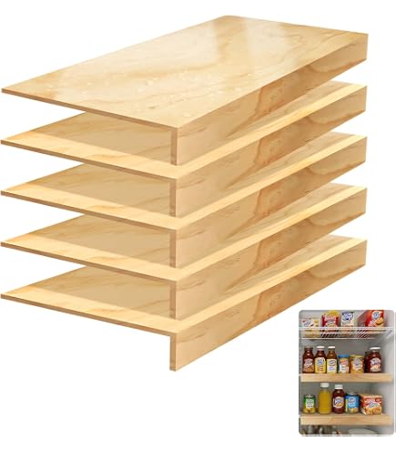 5-Pack Wood Pattern Wire Shelf Covers - 21.6x13.4 Inch PVC Covers For Pantry, Closet Wire Shelving With Brackets - View #3