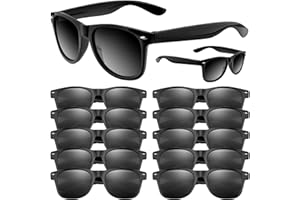 ASTARON Black Sunglasses Bulk, 12 pack Sunglasses for Summer Beach Pool Wedding Birthday Party Supplies