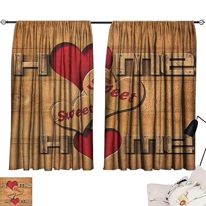 Amazon Com Beihai1sun Home Sweet Home Image Darkening Curtains