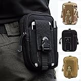 CAMTOA Multi-Purpose Poly Tool Holder EDC Pouch Camo Bag Military Nylon Utility Tactical Waist Pack Camping Hiking Pouch Black