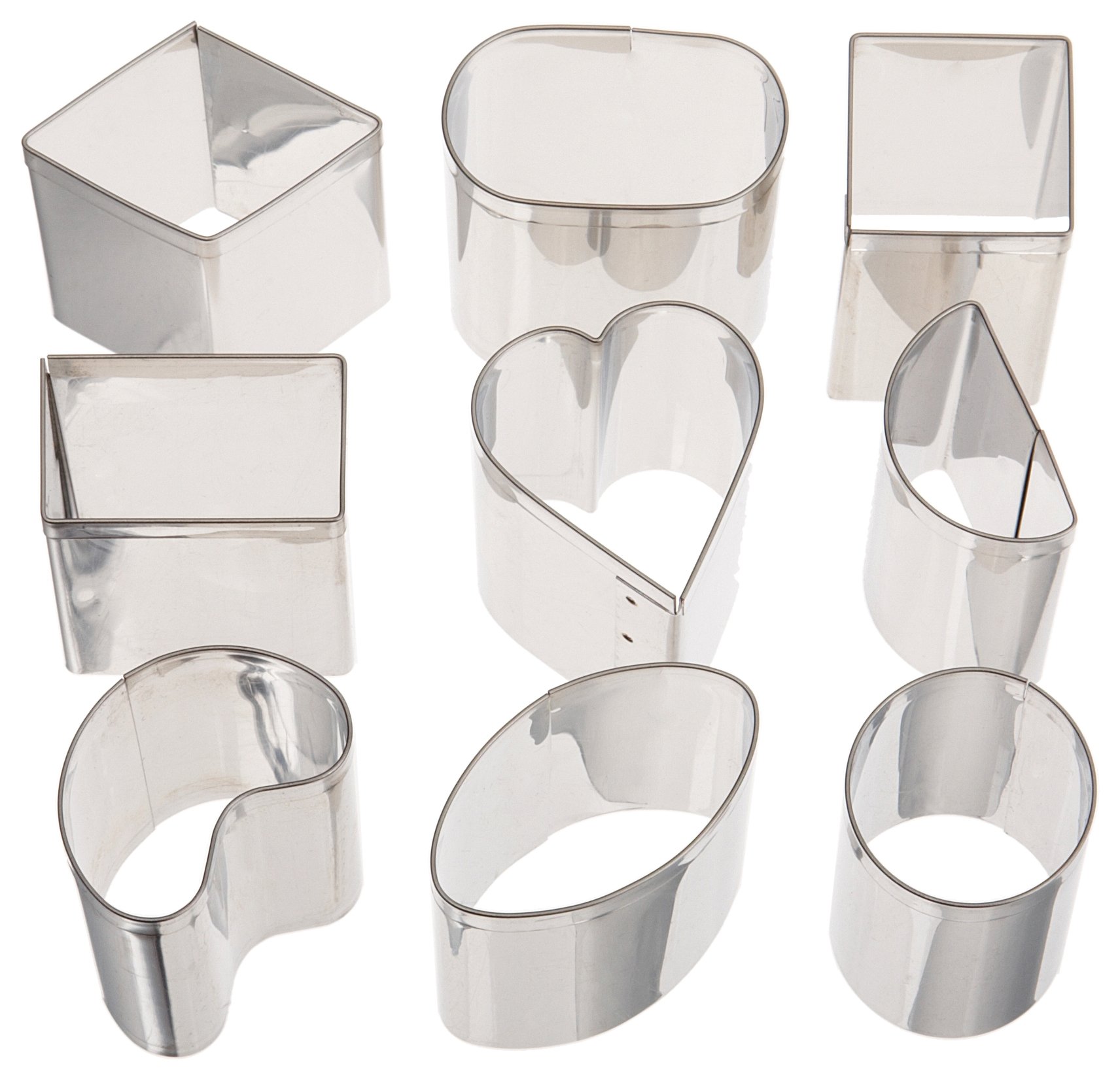 Ateco 9 pc Petit Four Stainless Steel Cutter Set