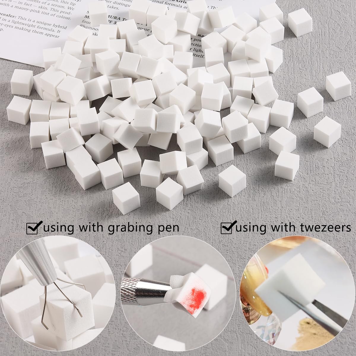 Fcozpjk 200pcs Mini Soft Nail Art Sponges - Ombre, Aura, Gradient Nail Design Tools & Gel Polish Blending Sponge Applicator - Image 4