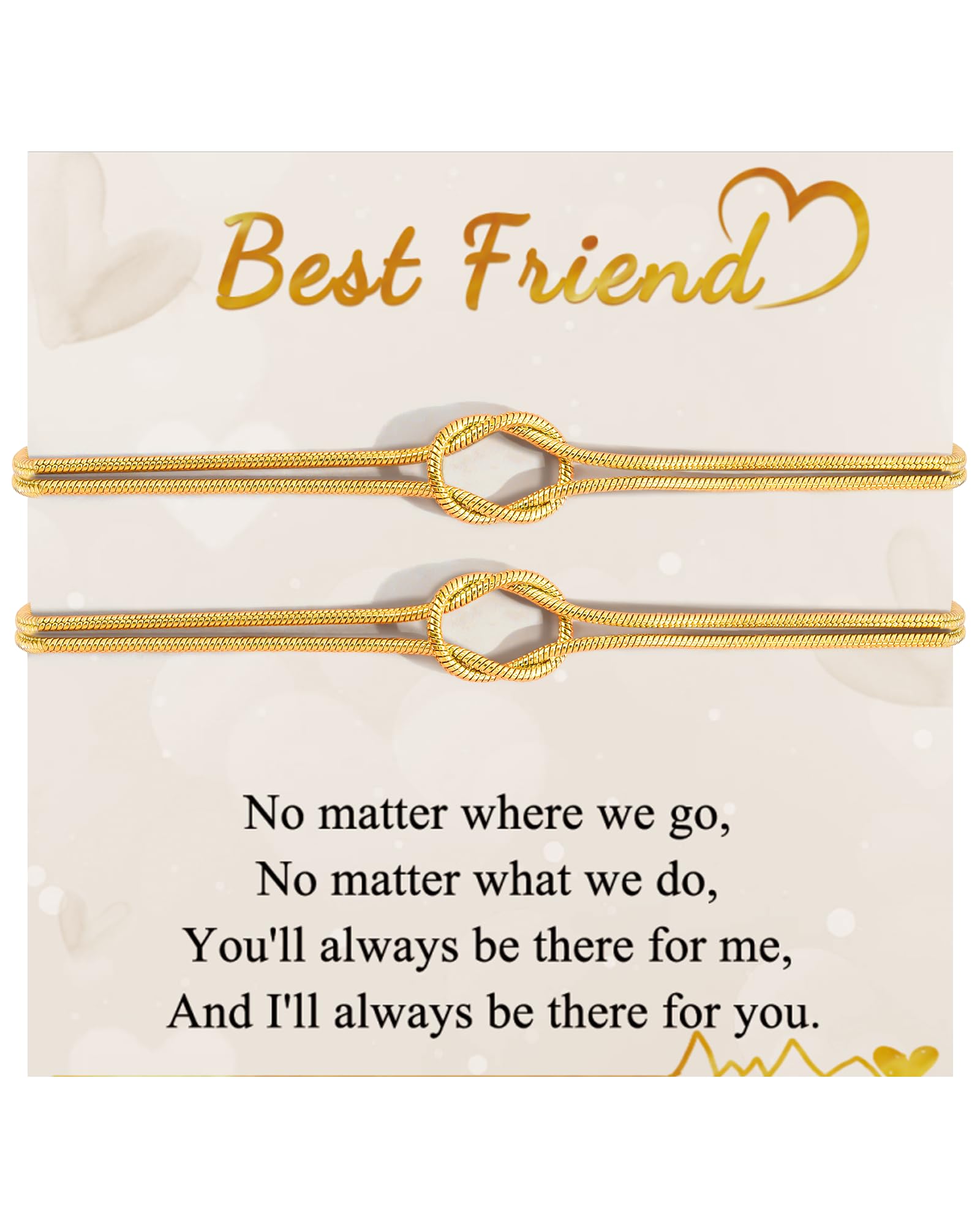 BOCHOI Friendship Gifts For Women Gifts Best Friend Bracelet Bestie Friendship Gift for Women Leaving Christmas Birthday Gift for Best Friend Presents Wedding Anniversary Graduation For Bestie BFF