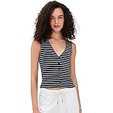 rag & bone Women's The Knit Stripe Button Up Tank