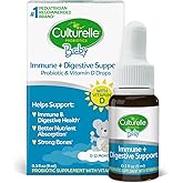 Culturelle Baby Probiotic Drops + Vitamin D, Immune & Digestive Health Support for Babies, Infants & Newborns 0-12 Months, 30 Day Supply, Gluten Free & Non-GMO, 9ml