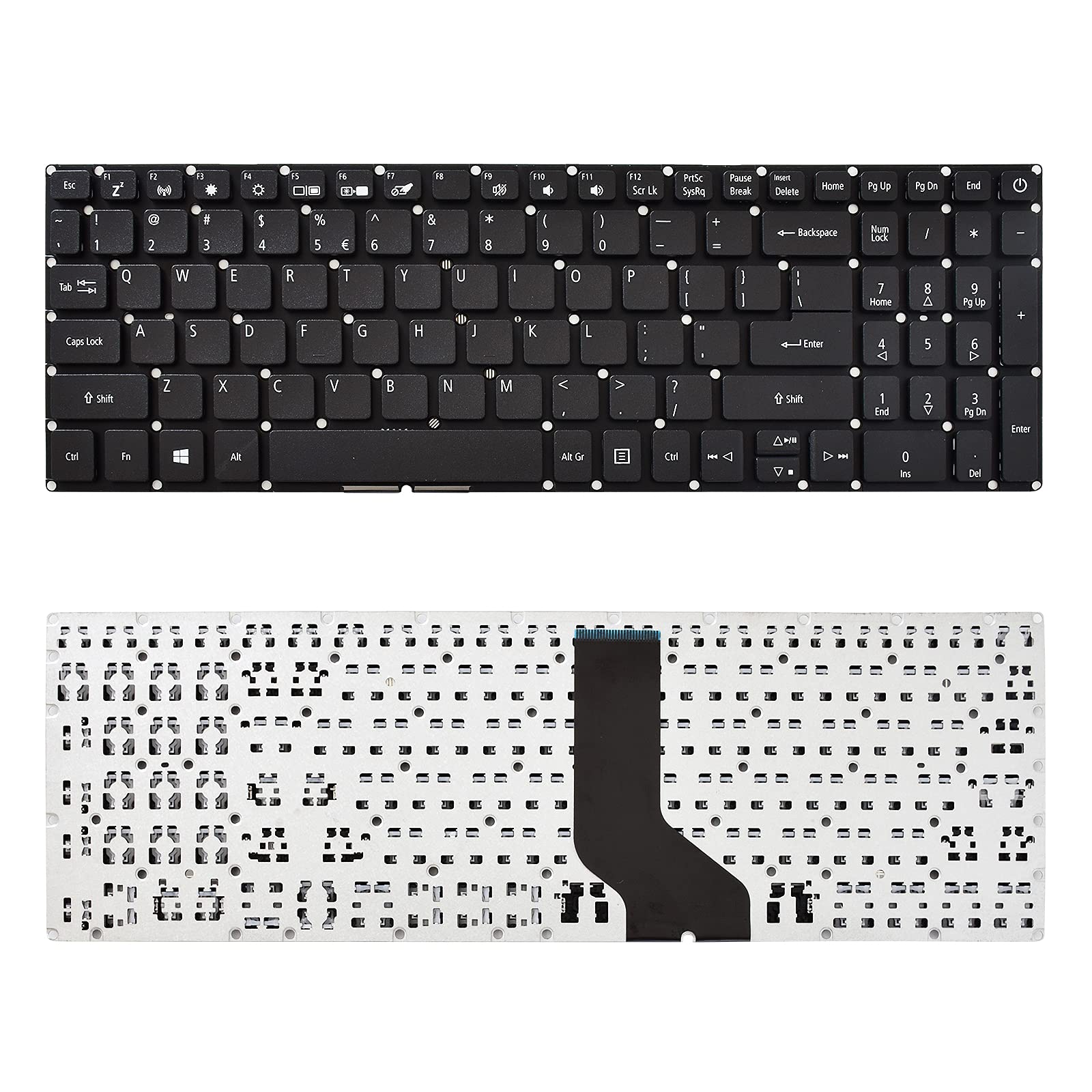 Photo 1 of SUNMALL Replacement Keyboard Compatible with Acer Aspire 3 A315-21 A315-31 A315-32 A315-33 A315-41 A315-51 A315-53 A315-54 Aspire 5 A515-51 A515-52 A715-71 A715-72G Black No Backlit