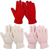 ONESING 3 Pairs Fleece Winter Gloves Toddler Warm Gloves for Boys Girls Snow Outdoors Cold Weather Mixcolor J