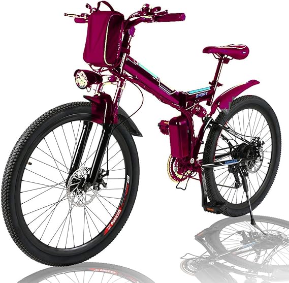 kemanner 26 inch electric mountain bike 21 speed 36v 8a lithium battery electric bicycle for adult