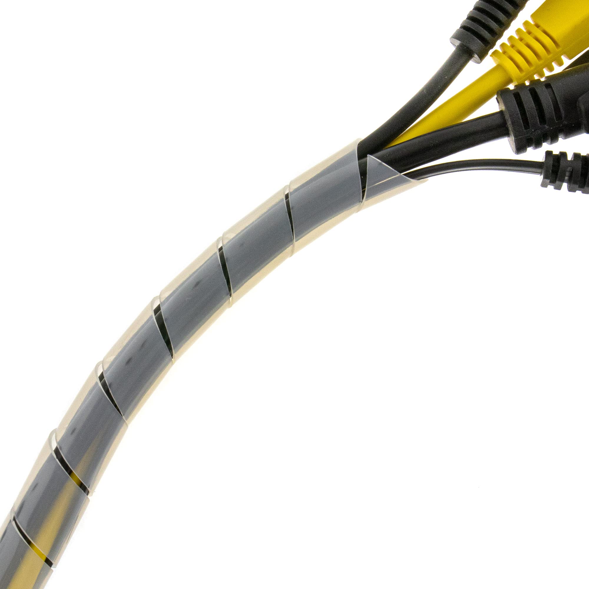 SeKi Spiral Band 15-100 mm 5 Metres Transparent Flexible Cable Tube Spiral Hose Cable Protection for Bundling Cables