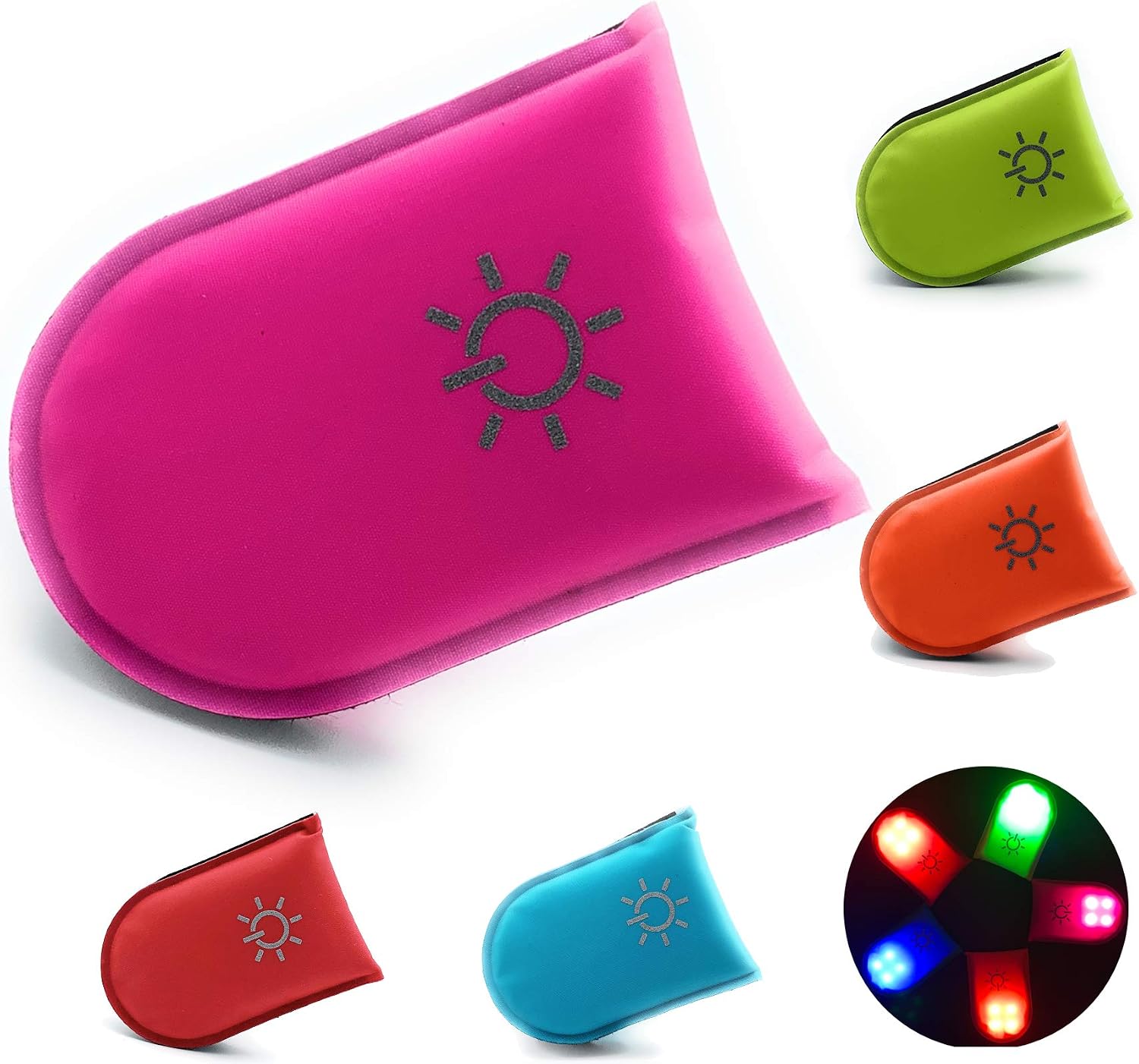 ELANOX LED clip for high visibility for all outdoor activities as well as for child safety backpack, sports bag, bicycle clothing.