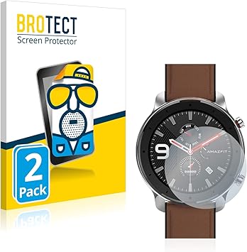 BROTECT Protector Pantalla Anti-Reflejos Compatible con Huami Amazfit GTR (47 mm) (2 Unidades) Pelicula Mate Anti-Huellas