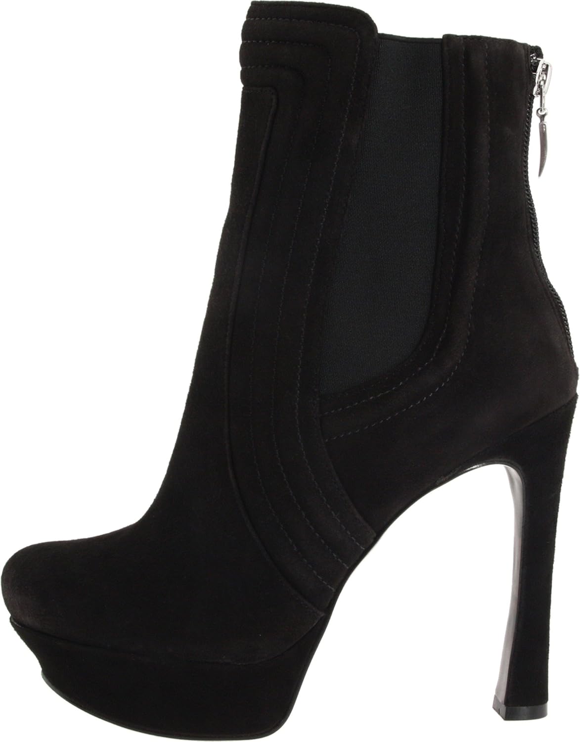 guess black suede heels