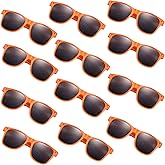 FEPITO 24 Pack Party Sunglasses Bulk for Birthday Party Favors Goody Bag Fillers for Beach Pool Party Toys for Adults, Orange