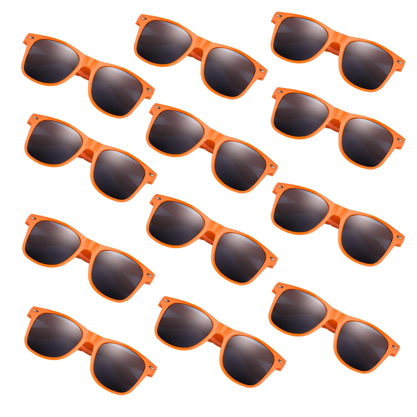 FEPITO 24 Pack Party Sunglasses Bulk for Kids Birthday Party Favors Goody Bag Fillers for Beach Pool Party Toys for Kids and Adults, Orange