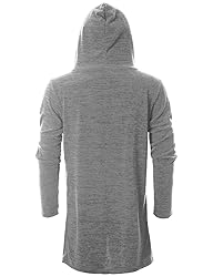 Mens Hooded Cardigan Long Cardigans Sweater Shawl