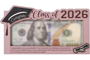 Class of 2026 Graduation Money Holder, Wooden Cash Gift Box for High School College & University Graduates Graduation Gift Id