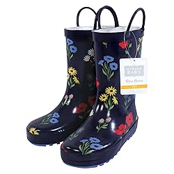 Hudson Baby Kids Rain Boots, Wildflower, 12 US