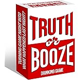 DiVU Truth or Booze Drinking Card Game for Adults – Fun Party Game with Truth or Dare Challenges, Wild Dares, Trivia, and Drinking Rules – Perfect for House Parties, Bachelorette, Game Nights