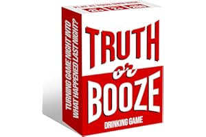 DiVU Truth or Booze Drinking Card Game for Adults – Fun Party Game with Truth or Dare Challenges, Wild Dares, Trivia, and Drinking Rules – Perfect for House Parties, Bachelorette, Game Nights
