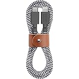 Native Union Belt Cable USB-C to Lightning - 4ft Ultra-Strong Reinforced Charging Cable with Leather Strap [MFi Certified] Co