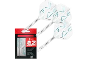 Target Darts K-Flex Rove Dart Flights & Shafts, No.2/No.6 | Pack of 3 Kflex Integrated Flight & Shaft System, All in One Moulded Stem – Available in Lengths Short, Intermediate & Medium