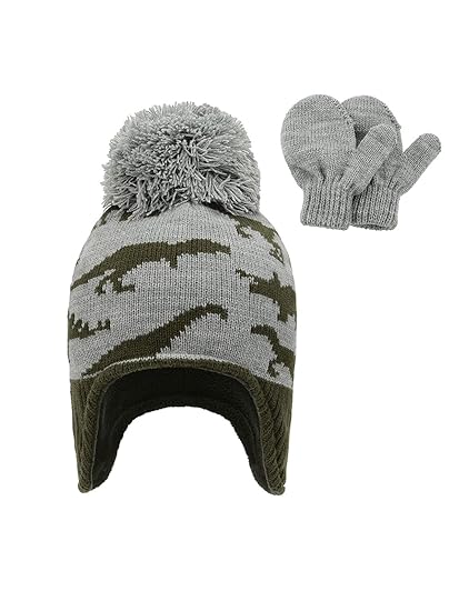 baby girl winter hat and mittens